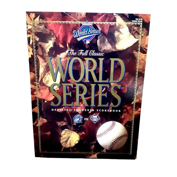 1993 World Series Scorebook Philadelphia Phillies Toronto Blue Jays Unscored - Picture 1 of 1